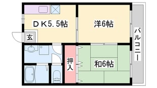 林崎松江海岸駅 徒歩5分 1階の物件間取画像